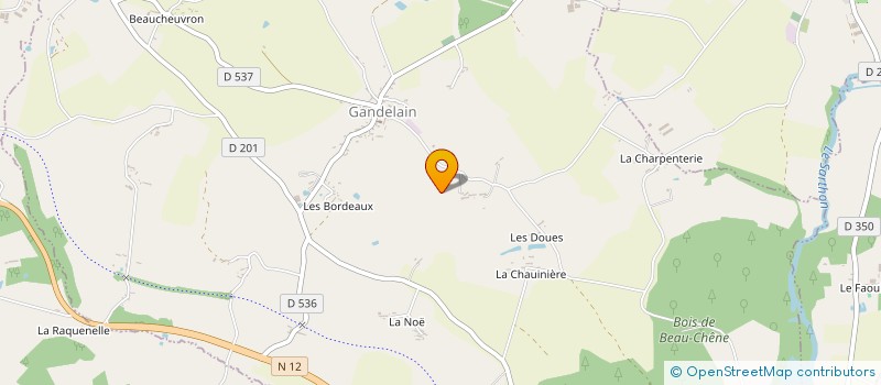localisation de l'entreprise MONSIEUR GEORGES GODEFROY à GANDELAIN