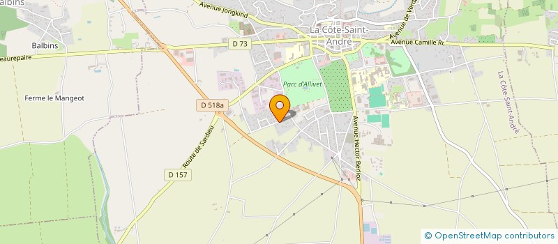 localisation de l'entreprise MONSIEUR GEORGES GOUBET  LA COTE-SAINT-ANDRE