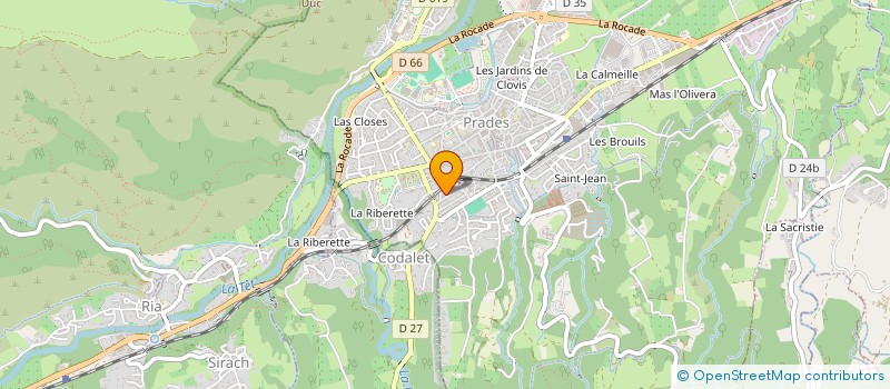 localisation de l'entreprise MONSIEUR GEORGES GRANGEON  PRADES