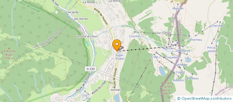 localisation de l'entreprise MONSIEUR GEORGES GRILLET AUBERT à CHATEL