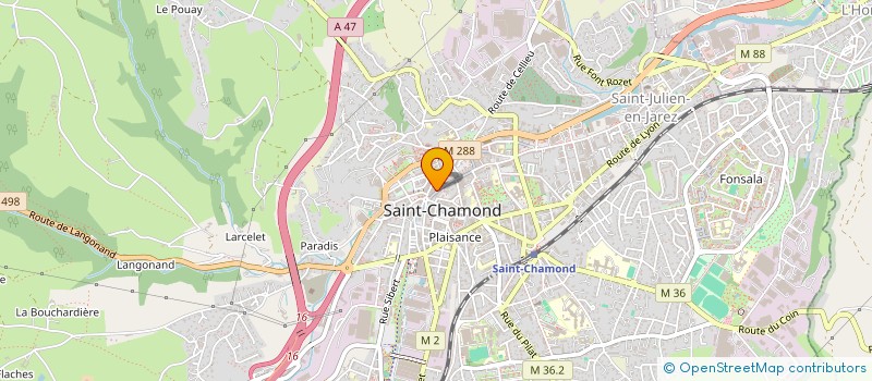 localisation de l'entreprise MONSIEUR GEORGES GUERPILLON à SAINT-CHAMOND
