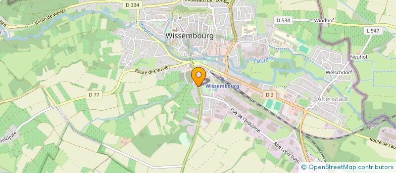 localisation de l'entreprise MONSIEUR GEORGES HAUER  WISSEMBOURG