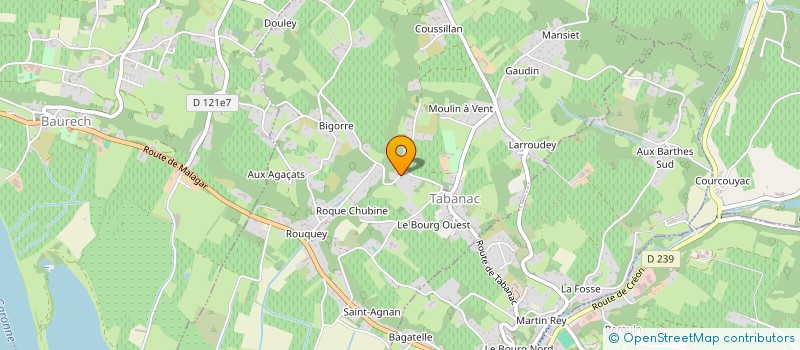 localisation de l'entreprise MONSIEUR GEORGES HEBRARD  TABANAC