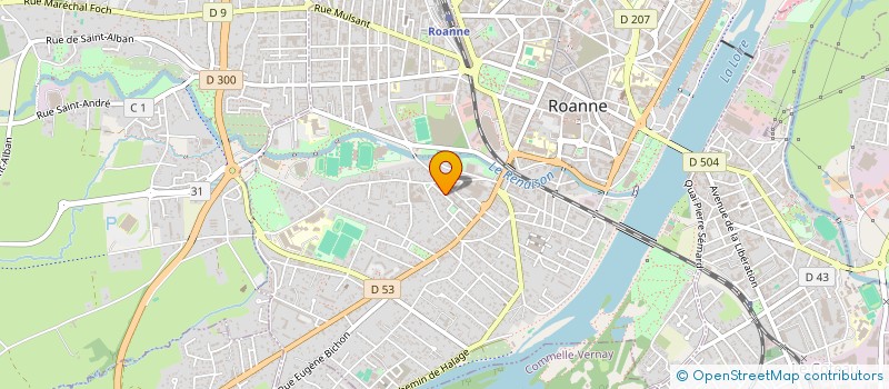 localisation de l'entreprise MONSIEUR GEORGES HERITIER à ROANNE