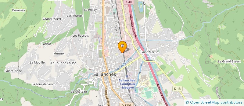 localisation de l'entreprise MONSIEUR GEORGES HUSSON à SALLANCHES