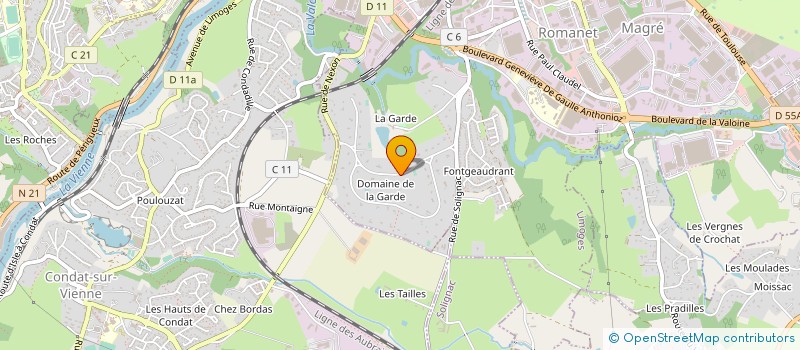 localisation de l'entreprise MONSIEUR GEORGES JAMMET à LIMOGES