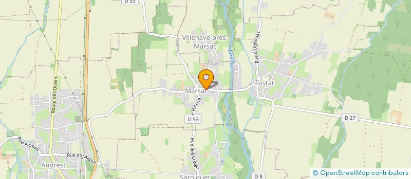 localisation de l'entreprise MONSIEUR GEORGES LACAZE  MARSAC