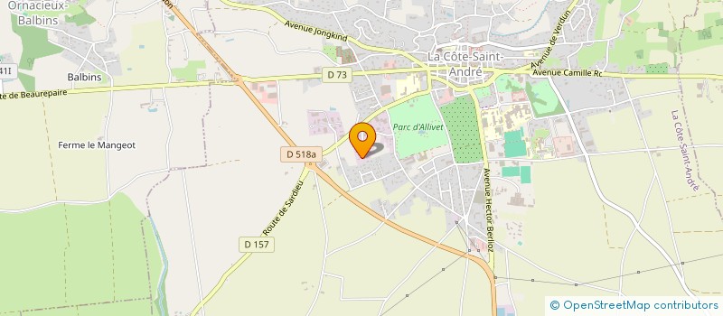 localisation de l'entreprise MONSIEUR GEORGES LACOUR  LA COTE-SAINT-ANDRE