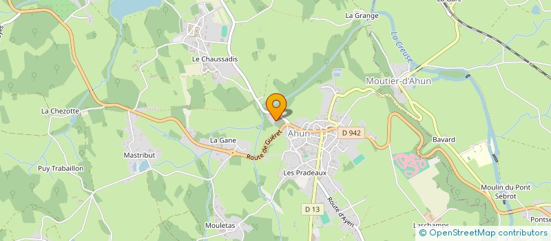 localisation de l'entreprise MONSIEUR GEORGES LAFONT à AHUN