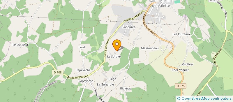 localisation de l'entreprise MONSIEUR GEORGES LAVAUD  JAVERLHAC CHAPELLE ROBERT