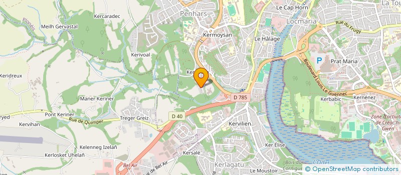 localisation de l'entreprise MONSIEUR GEORGES LE MOIGNE  QUIMPER