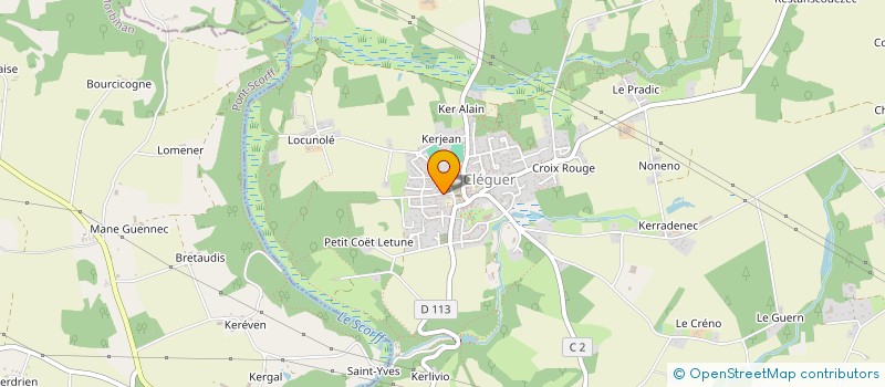 localisation de l'entreprise MONSIEUR GEORGES LE ROUX  CLEGUER