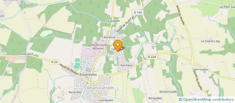 localisation de l'entreprise MONSIEUR GEORGES LE TALLEC à CLOHARS-CARNOET