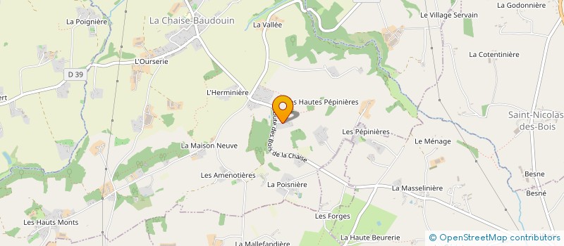 localisation de l'entreprise MONSIEUR GEORGES LEBOURGEOIS  LA CHAISE-BAUDOUIN