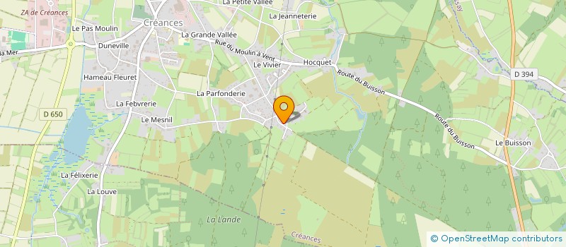 localisation de l'entreprise MONSIEUR GEORGES LEJOLLY à CREANCES