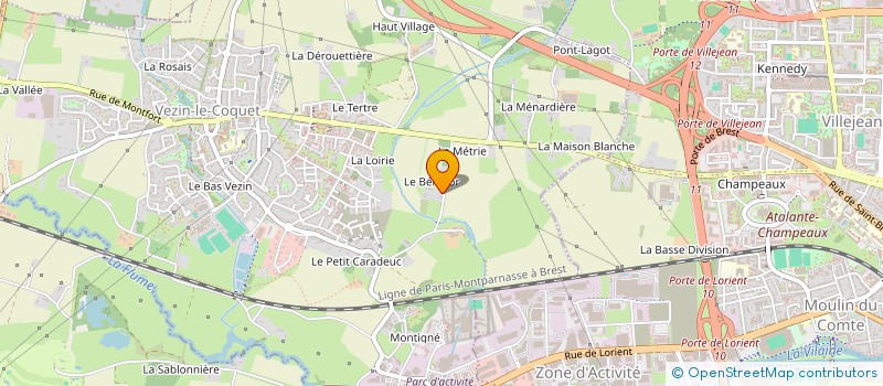 localisation de l'entreprise MONSIEUR GEORGES LEROY  VEZIN-LE-COQUET