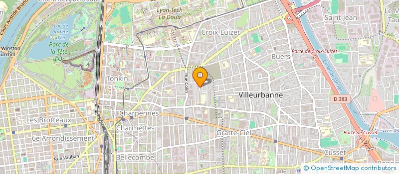 localisation de l'entreprise MONSIEUR GEORGES MAGNIN à VILLEURBANNE