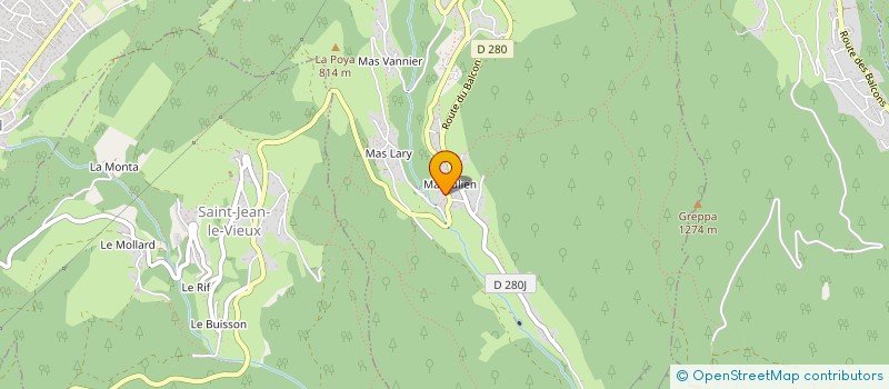 localisation de l'entreprise MONSIEUR GEORGES MARTIN  LA COMBE-DE-LANCEY