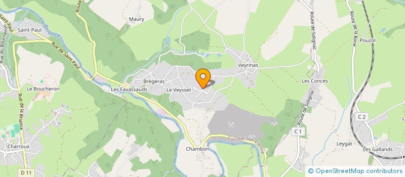 localisation de l'entreprise MONSIEUR GEORGES MAUSSET  CONDAT-SUR-VIENNE