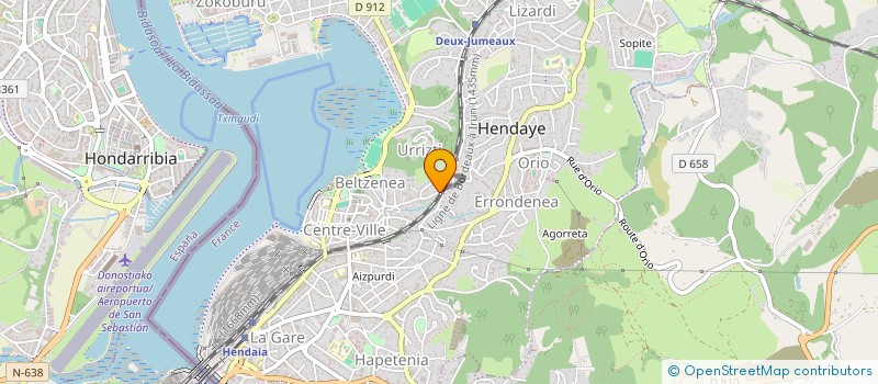 localisation de l'entreprise MONSIEUR GEORGES MERLET  HENDAYE