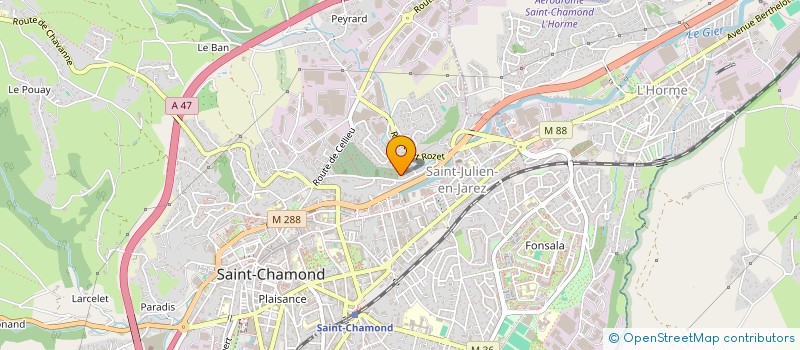 localisation de l'entreprise MONSIEUR GEORGES MOCELLIN  SAINT-CHAMOND