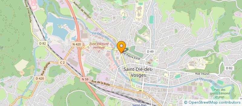 localisation de l'entreprise MONSIEUR GEORGES MOUROT  SAINT-DIE-DES-VOSGES