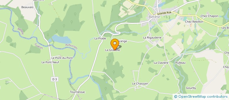localisation de l'entreprise MONSIEUR GEORGES NAIRAUD  BETETE