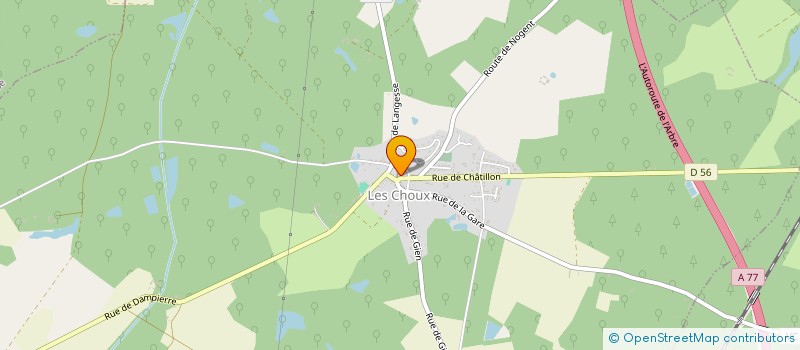 localisation de l'entreprise MONSIEUR GEORGES PANTHIER à LES CHOUX