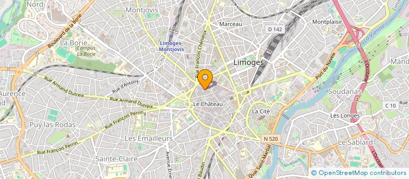 localisation de l'entreprise MONSIEUR GEORGES PAULIAC à LIMOGES