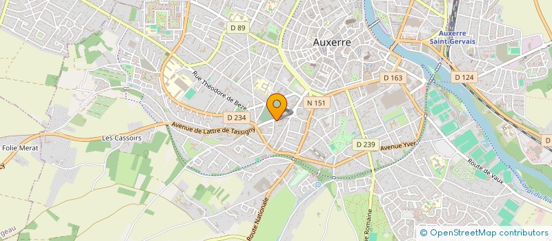 localisation de l'entreprise MONSIEUR GEORGES POIRIER à AUXERRE