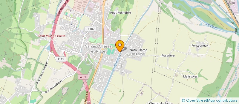 localisation de l'entreprise MONSIEUR GEORGES PONCET  VARCES-ALLIERES-ET-RISSET