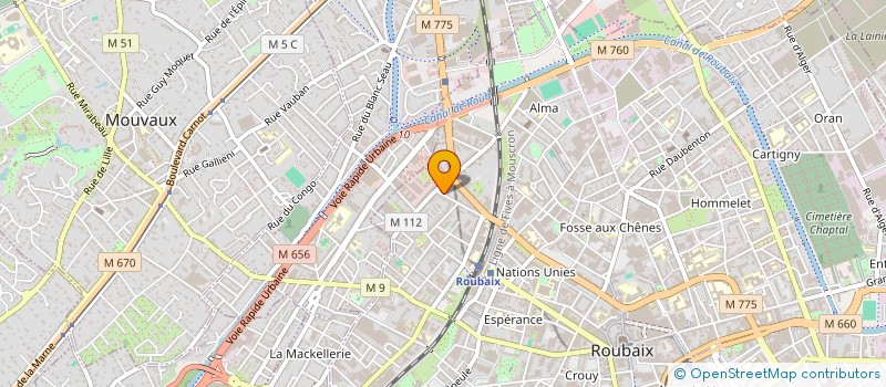 localisation de l'entreprise MONSIEUR GEORGES POULAIN  ROUBAIX