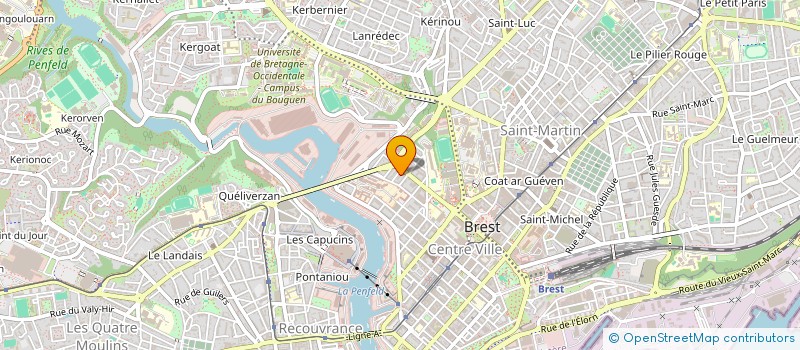 localisation de l'entreprise MONSIEUR GEORGES QUENTRIC à BREST