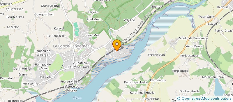 localisation de l'entreprise MONSIEUR GEORGES QUILLIOU à LA FOREST-LANDERNEAU