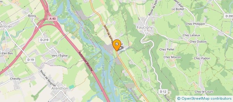 localisation de l'entreprise MONSIEUR GEORGES REGAT  CONTAMINE-SUR-ARVE