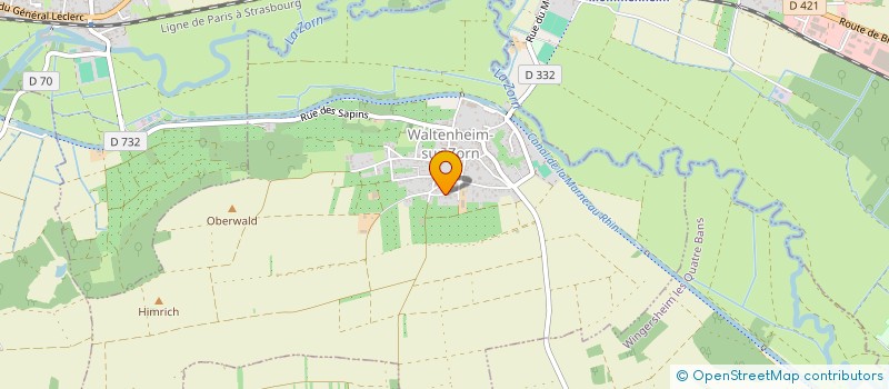localisation de l'entreprise MONSIEUR GEORGES REINHARDT à WALTENHEIM-SUR-ZORN