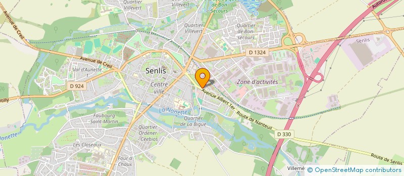 localisation de l'entreprise MONSIEUR GEORGES SALLE  SENLIS