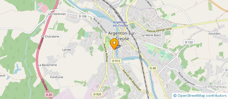 localisation de l'entreprise MONSIEUR GEORGES SAUZIER à ARGENTON-SUR-CREUSE