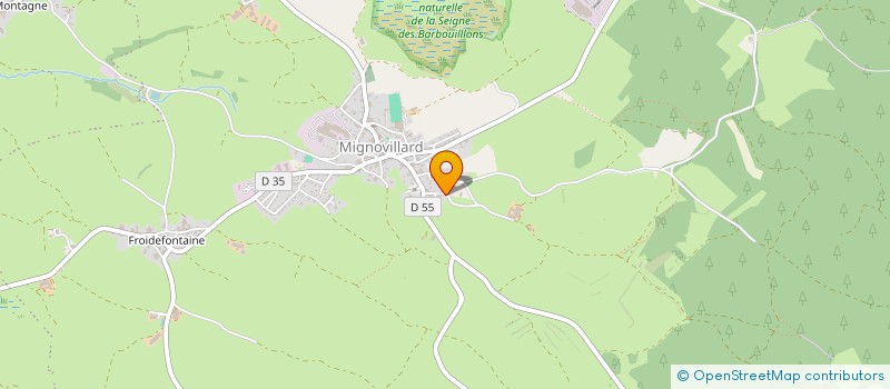 localisation de l'entreprise MONSIEUR GEORGES SERRETTE  MIGNOVILLARD