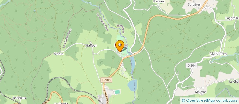 localisation de l'entreprise MONSIEUR GEORGES THIOLAS  LA CHAISE DIEU