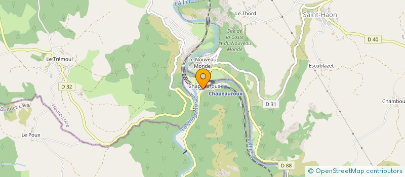 localisation de l'entreprise MONSIEUR GEORGES VERDOIRE  SAINT BONNET-LAVAL