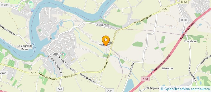 localisation de l'entreprise MONSIEUR GEORGES VERGNE  LAGRAVE