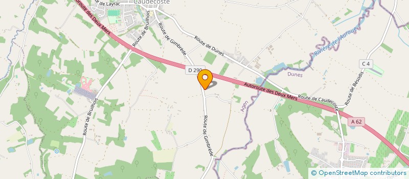 localisation de l'entreprise MONSIEUR GEORGES VERGNES  CAUDECOSTE