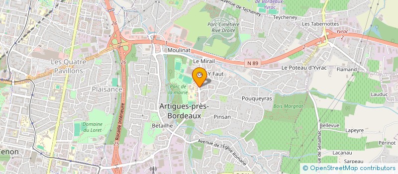 localisation de l'entreprise MONSIEUR GERALD AKOLO  ARTIGUES-PRES-BORDEAUX