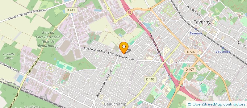 localisation de l'entreprise MONSIEUR GERALD AROULANDA  TAVERNY