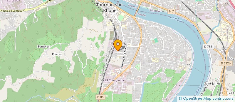 localisation de l'entreprise MONSIEUR GERALD BOUCHARDON à TOURNON-SUR-RHONE