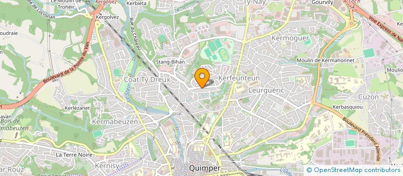 localisation de l'entreprise MONSIEUR GERALD BOURVON  QUIMPER