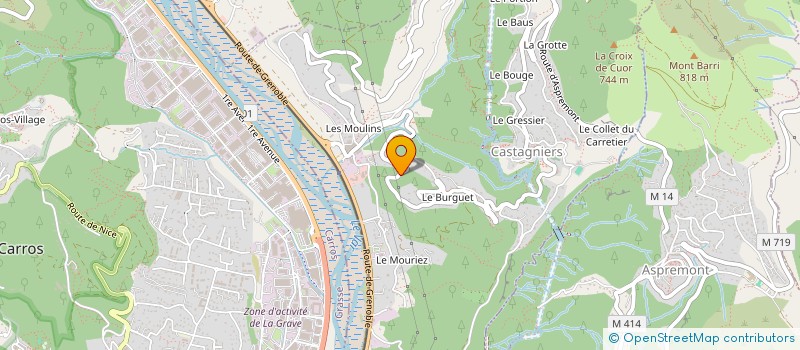 localisation de l'entreprise MONSIEUR GERALD CASTAGNOLA  CASTAGNIERS