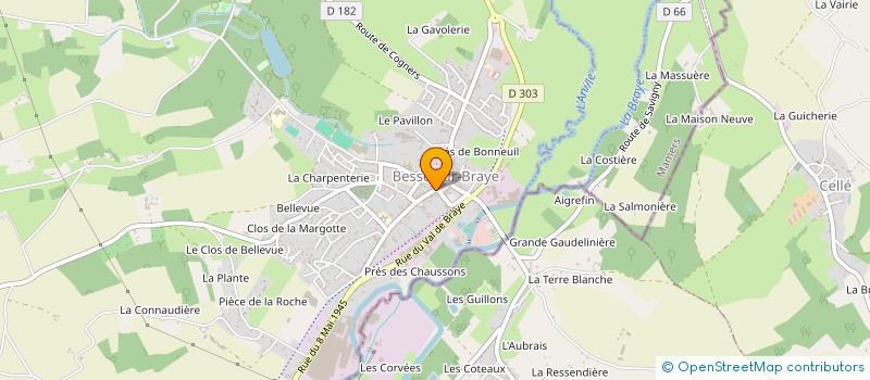 localisation de l'entreprise MONSIEUR GERALD CHALIFOUR  BESSE-SUR-BRAYE