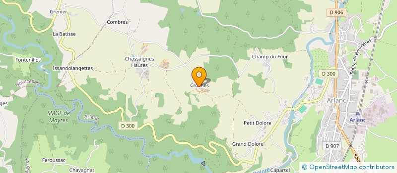 localisation de l'entreprise MONSIEUR GERALD CHAUTARD  ARLANC